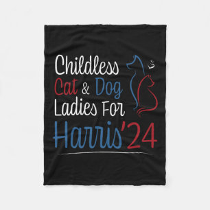 Kinderlose Katze Hunde Lady Ladys Shirt für Kamala Fleecedecke