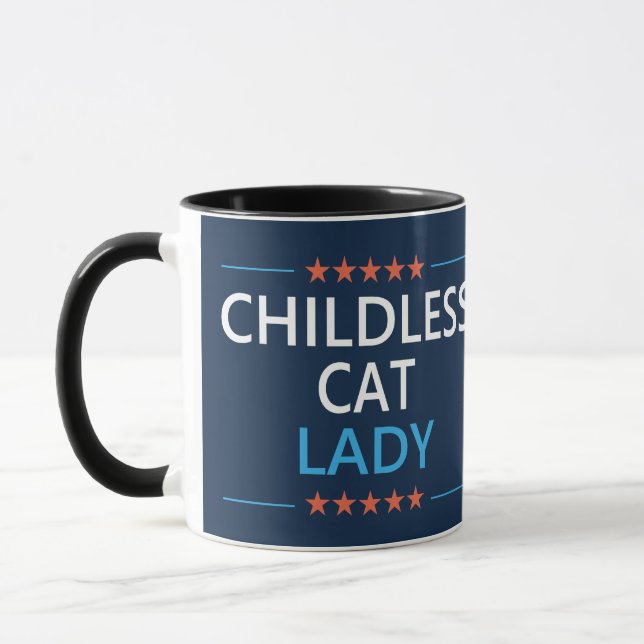 Kinderlose Katze Lady 2024 Anti JD Vance Tasse (Links)