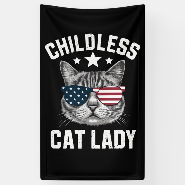 Kinderlose Katze Lady 2024 Banner (Vertikal)