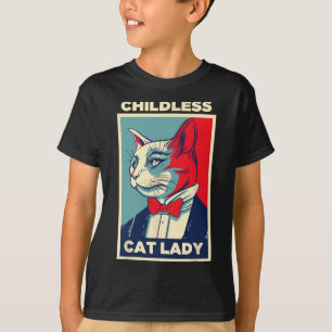 Kinderlose Katze Lady 2024 Funny Cat Lover Mama Fr T-Shirt