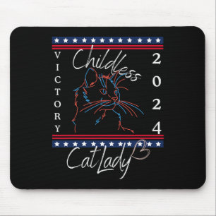 Kinderlose Katze Lady 2024 Votum des Patriotischen Mousepad