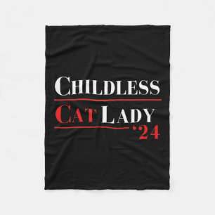 Kinderlose Katze Lady 24 Shirt Kamala Harris Präsi Fleecedecke