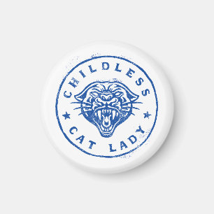 Kinderlose Katze Lady Brave Proud Independent Magnet