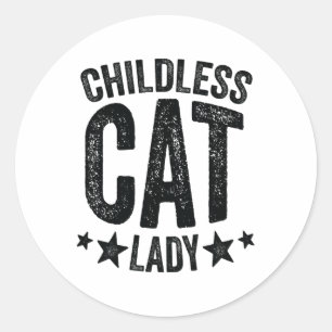 Kinderlose Katze Lady Commy La Kamala Harris for P Runder Aufkleber