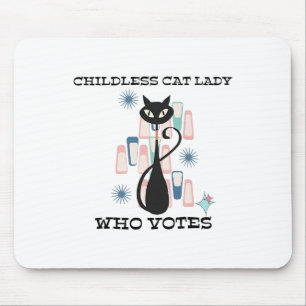 Kinderlose Katze Lady, die für den 50er von Katzen Mousepad