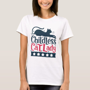 Kinderlose Katze Lady Frauen Abstimmung Vintag kin T-Shirt