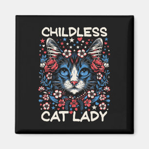 Kinderlose Katze Lady Funny Cat Lover 4 Magnet