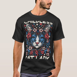 Kinderlose Katze Lady Funny Cat Lover 4 T-Shirt