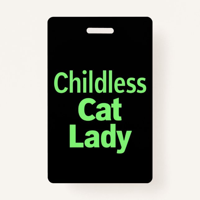 Kinderlose Katze Lady Funny Vote 2024 Ausweis (Vorderseite)