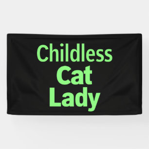 Kinderlose Katze Lady Funny Vote 2024 Banner