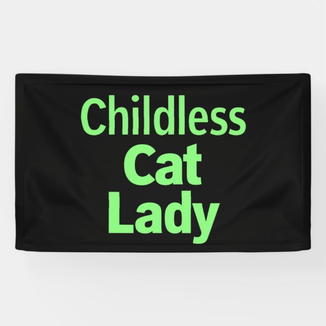 Kinderlose Katze Lady Funny Vote 2024 Banner (Horizontal)
