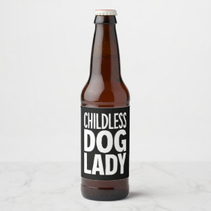 Kinderlose Katze Lady Funny Vote 2024 Bierflaschenetikett