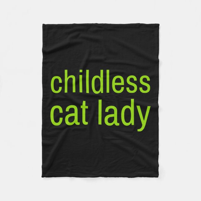 Kinderlose Katze Lady Funny Vote 2024 Frau Präside Fleecedecke (Vorderseite)