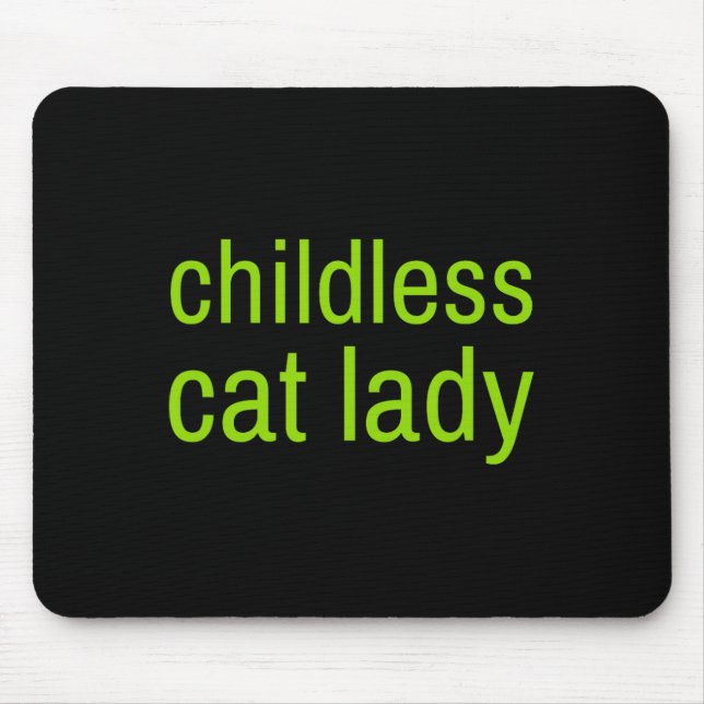 Kinderlose Katze Lady Funny Vote 2024 Frau Präside Mousepad (Vorne)