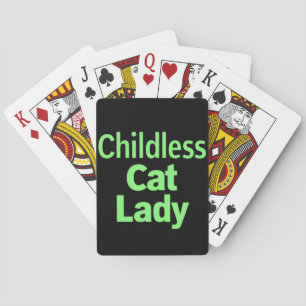 Kinderlose Katze Lady Funny Vote 2024 Spielkarten
