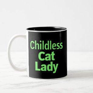 Kinderlose Katze Lady Funny Vote 2024 Zweifarbige Tasse