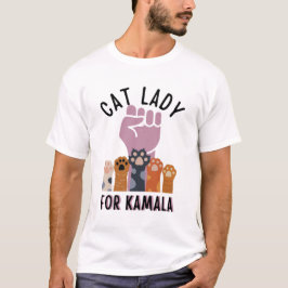Kinderlose Katze Lady für Kamala 2024 Harris Walz T-Shirt