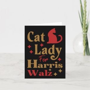 Kinderlose Katze Lady für Kamala Harris Tim Wheime Karte