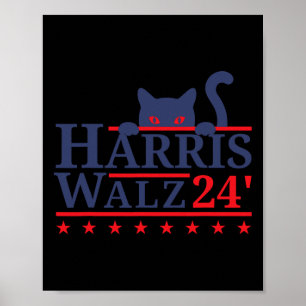 Kinderlose Katze Lady für Kamala Harris Tim Wheime Poster