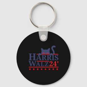Kinderlose Katze Lady für Kamala Harris Tim Wheime Schlüsselanhänger