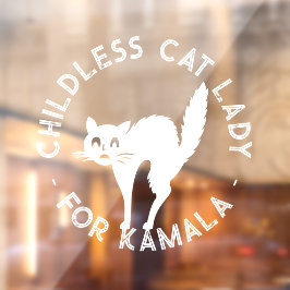 Kinderlose Katze Lady für Kamala-Katze Fensteraufkleber