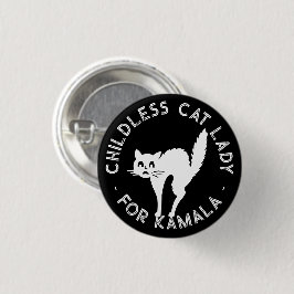 Kinderlose Katze Lady für Kamala lustige Katze sch Button