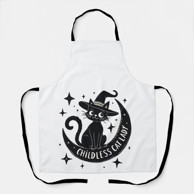 Kinderlose Katze Lady Harris Walz Halloween Pastel Schürze (Vorderseite)