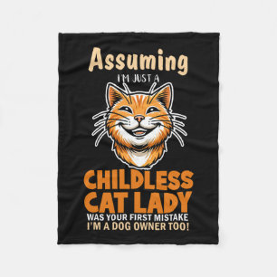 Kinderlose Katze Lady Hunde Besitzer erster Fehler Fleecedecke