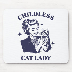Kinderlose Katze Lady Kamala 2024 Harris Feminist  Mousepad