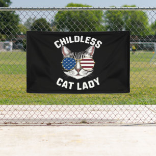 Kinderlose Katze Lady Kamala Harris 2024 Banner
