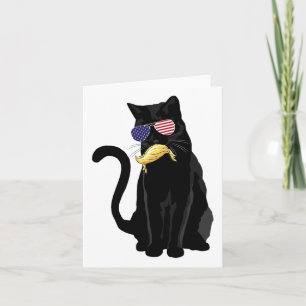Kinderlose Katze-Lady mit Trump-Haar-Abstimmung Ka Karte