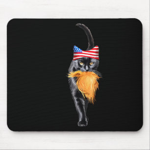 Kinderlose Katze-Lady mit Trump-Haar-Abstimmung Ka Mousepad