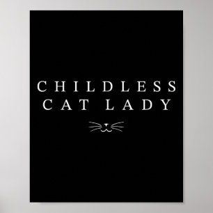 Kinderlose Katze Lady Niedlich Cat Face 2024 Child Poster