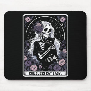 Kinderlose Katze Lady Niedlich Gothic Skeleton Tar Mousepad