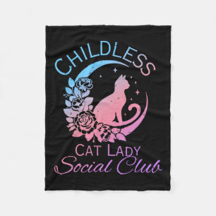 Kinderlose Katze Lady Social Club Meme Cat Kamala Fleecedecke