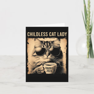 Kinderlose Katze Lady Vintag Coffee Cat Kamala Har Karte