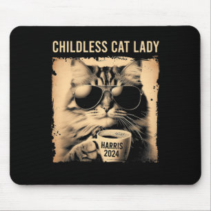 Kinderlose Katze Lady Vintag Coffee Cat Kamala Har Mousepad