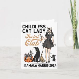 Kinderlose Katze Lady wählen Halloween Feministin Karte