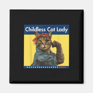 Kinderlose Katze Lady wählt 2024 USA Magnet
