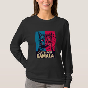 Kinderlose Katze Lady wählt Kamala Harris 2024 T-Shirt