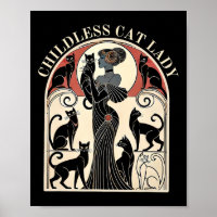 Kinderlose Katze Ladys Cat Karma Retro Funny