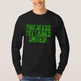 Kinderlose Katze Ladys United Funny Democratic Pol T-Shirt