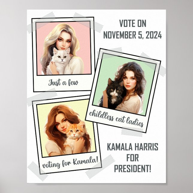 KINDERLOSE KATZE POSTER (Vorne)