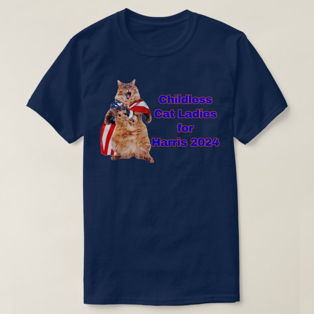 Kinderlose Katzen Damen für 1 T-Shirt (Design vorne)