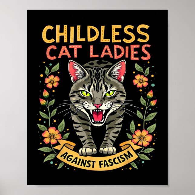Kinderlose Katzen - Frauen gegen den Faschismus Poster (Vorne)