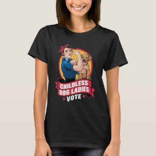 Kinderlose Katzen Frauen wählen Hund der Riveter H T-Shirt