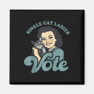 Kinderlose Katzen Frauen wählen Kamala Harris 2024 Magnet
