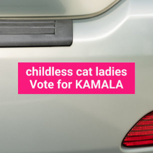 Kinderlose Katzen Frauen wählen Kamala lustiges Ro Autoaufkleber