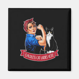 Kinderlose Katzen Frauen wählen Rosie The Riveter  Magnet