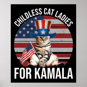 Kinderlose Katzen für Kamala Poster
